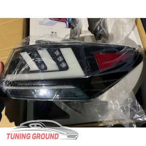 Задние фонари LED тюнинг черно-белые Camry 70 2018+
