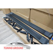 Пороги штатные на Land Cruiser 100 1998-2007 год черные