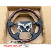 Руль коричневое дерево c перфорацией на Land Cruiser 100 2003-2007/Prado 120 2003-2009