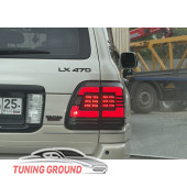 Стопы тюнинг дымчатые на Land Cruiser 100 1998-2007