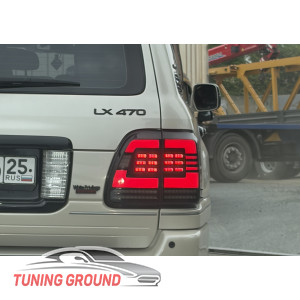 Стопы тюнинг дымчатые на Land Cruiser 100 1998-2007