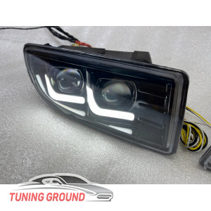 Противотуманные фары LED (с линзами) на Land Cruiser 100 NEW