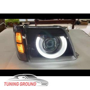 Фары тюнинг черные Led на Prado 90/95